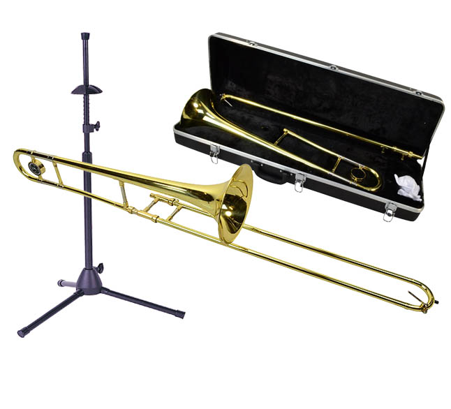 Student Trombone with Case and Stand Trombones