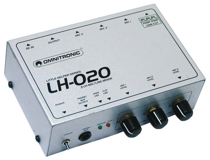 Mini Microphone/Line Mixer With Phantom Power Mixers