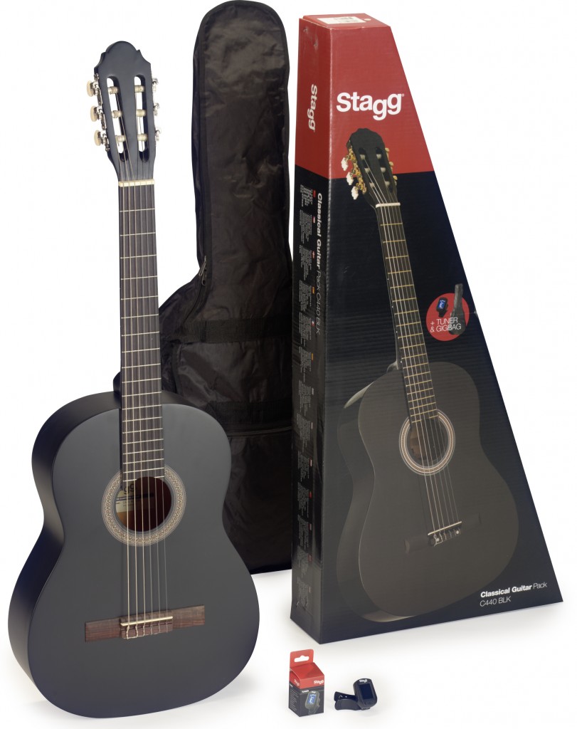 Stagg 6 String C430 M BLK 3/4 Size Classical Guitar-Black 