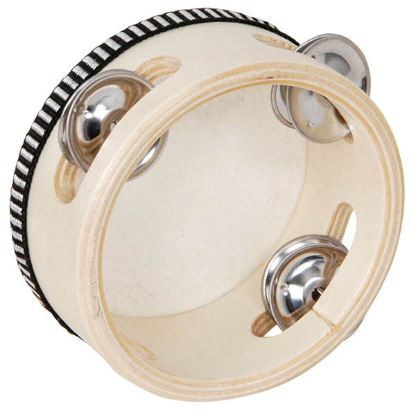 Wooden Tambourine with Head Choice of Size Tambourine