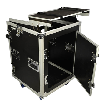 Cobra 12U + 10U Rack Case with Laptop Shelf & Side Table – Studio & Live