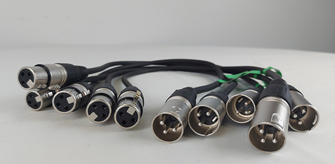 Pack of 5 XLR Patch Leads Male to  