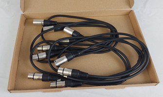 Pack of 5 XLR Patch Leads Male to  