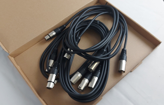 Pack of 5 XLR Patch Leads Male to  