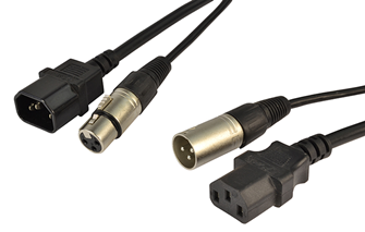 Audio & Power Cable XLR and IEC To 