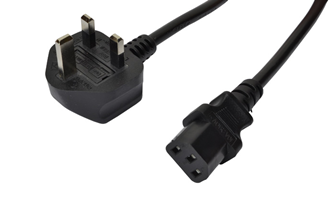 Mains Lead IEC Female to 13 Amp Plug 