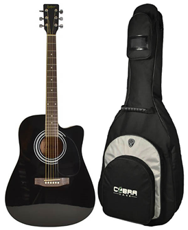 Acoustic Cutaway Guitar with Gig Bag b 