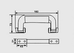 Plastic Handle Suitcase Style in Black