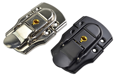 Large Draw Bolt Catch with Lock and Key Black or Nickel Finish