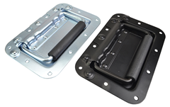 Recessed Sprung Drop Handle Zinc Plated Steel or Black Finish