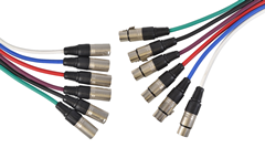 XLR Male to XLR Female Patch Lead 3 Pin Balanced Choice of Length & Colour