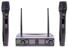 Professional Dual Channel UHF Wireless Handheld Microphone System Stage PA 2 Mics
