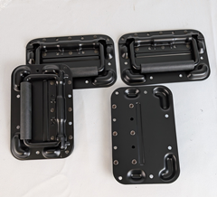 4 x Butterfly Catch Latch Black Steel Surface Mount - For Flight Cases