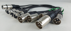 Pack of 5 XLR Patch Leads Male to  