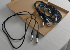 Pack of 5 XLR Patch Leads Male to  