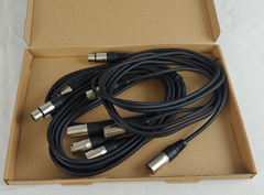 Pack of 5 XLR Patch Leads Male to  