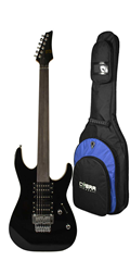 Fretless Electric Guitar Black by Bryce with Gig Bag