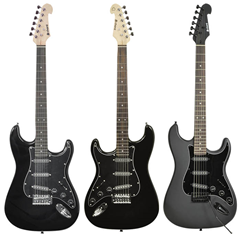 Traditional Style Black Electric Guitar  