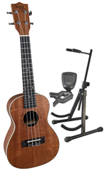 Concert Ukulele with Stand and Tuner b 