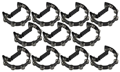 Half Moon Tambourines Set of 10 with%2 